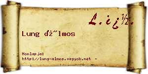 Lung Álmos névjegykártya